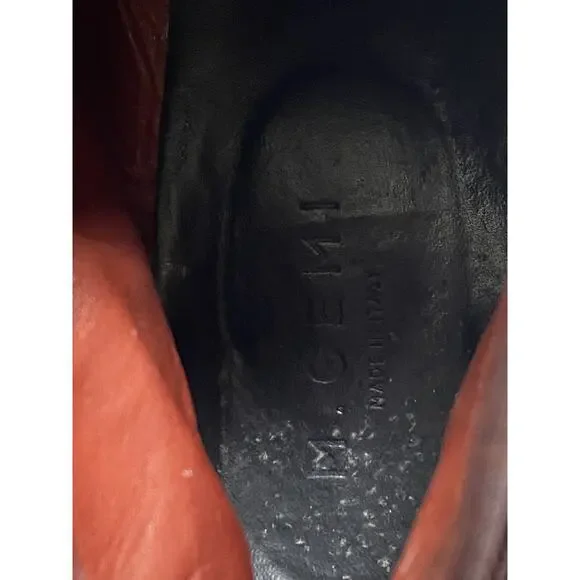 M Gemi Mens Boots Size 14 Brown Leather Cap Toe Lace Up Lug Sole EU 47 - Picture 9 of 11